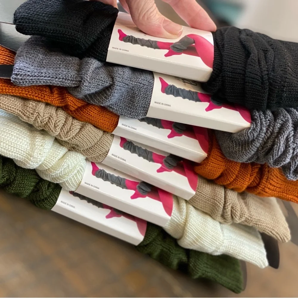 🍂6 Pair Flat Knit 20” Leg Warmers